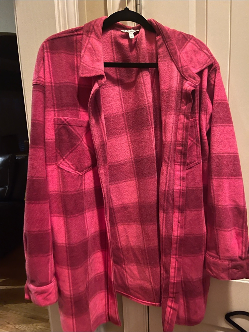 Pink Plaid Flannel Shacket